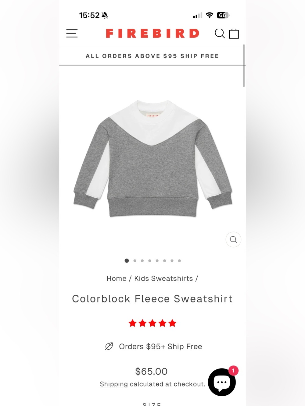 Kids Colorblock Crewneck Sweatshirt - Grey & White